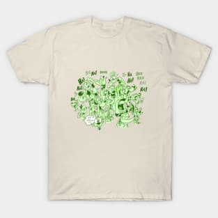 Grinny Green Dogs T-Shirt